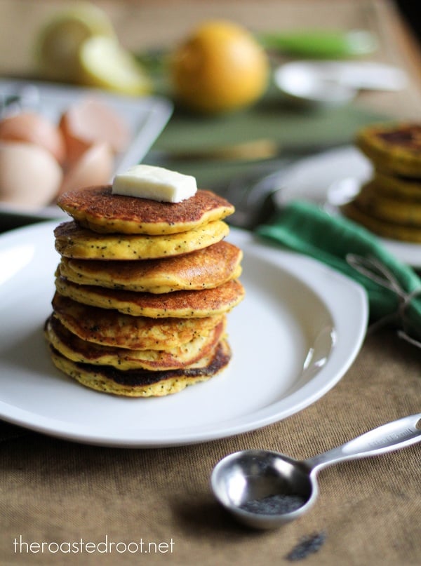 Lemon Poppy Seed Coconut Flour Pancakes (gluten free) + GIVEAWAY! | https://67maleproducts.com Lemon Poppy Seed Coconut Flour Pancakes (gluten free)