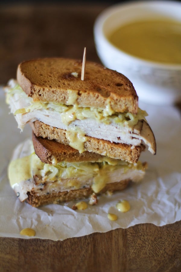Turkey Pastrami Reuben with Mustard Aioli