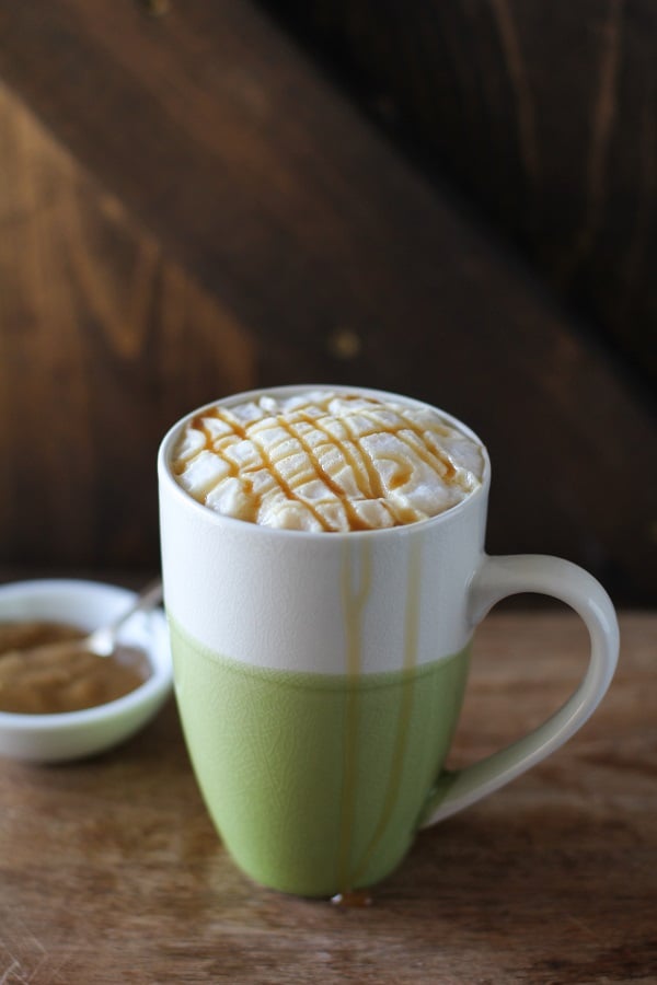 Naturally Sweetened Caramel Macchiato (vegan and cane sugar-free)