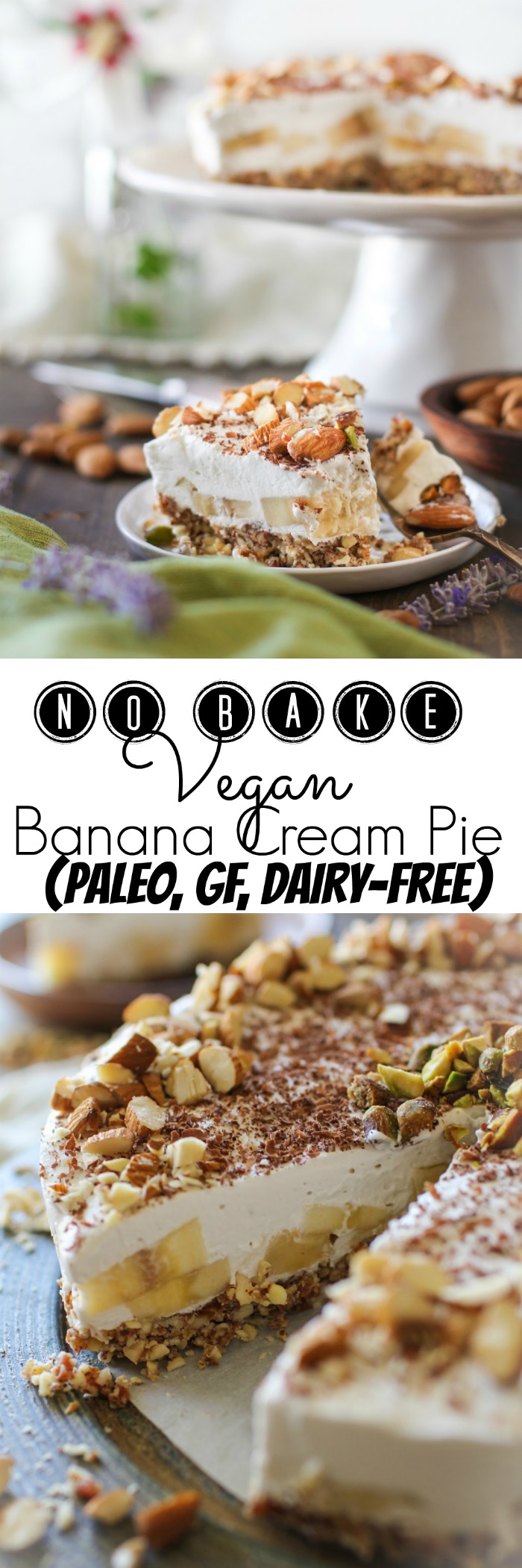 No-Bake Vegan Banana Cream Pie | TheRoastedRoot.net | A refined sugar-free gluten-free paleo dessert #healthy #vegan #recipe #dessert #dairyfree