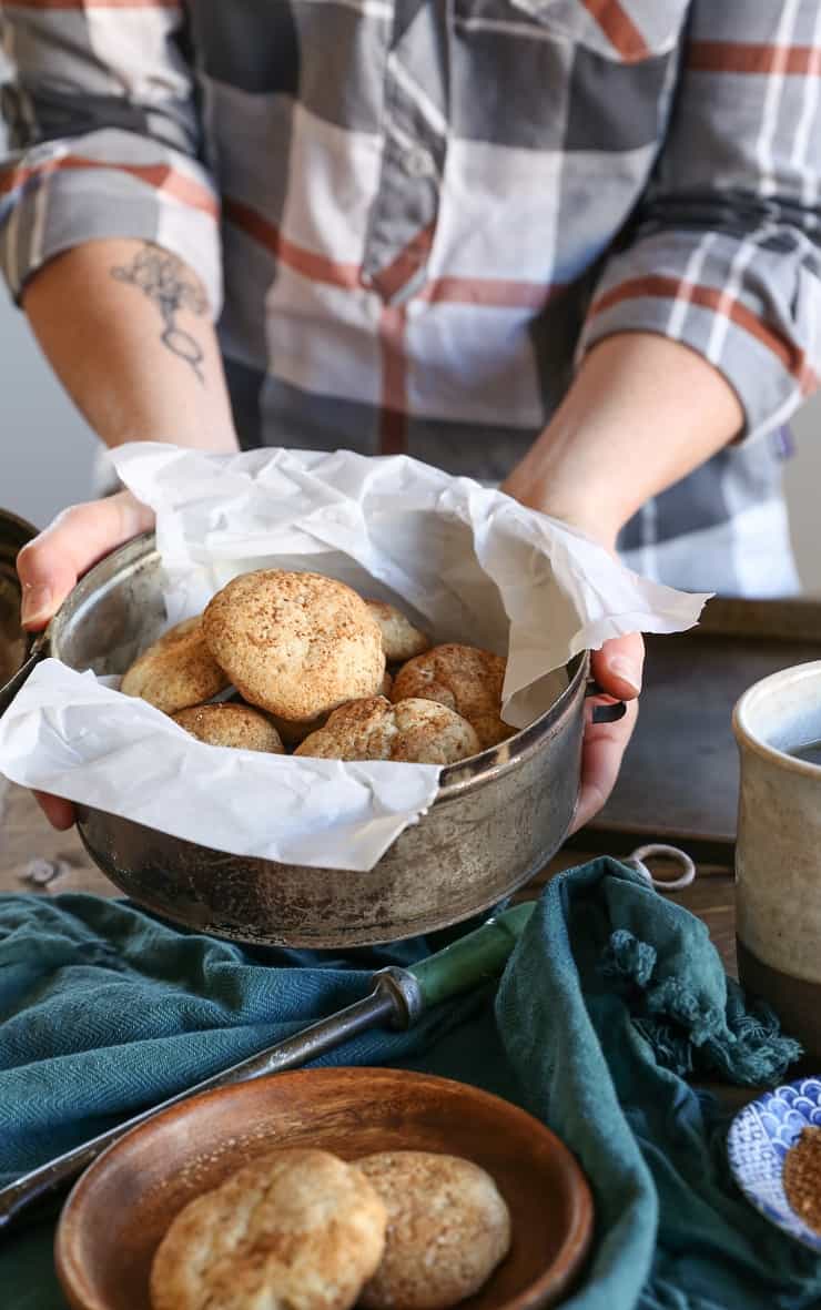 Vegan Snickerdoodles - 2 recipes for vegan snickerdoodles - a grain-free version, and a gluten-free version. Dairy-free, refined sugar-free, and healthy!