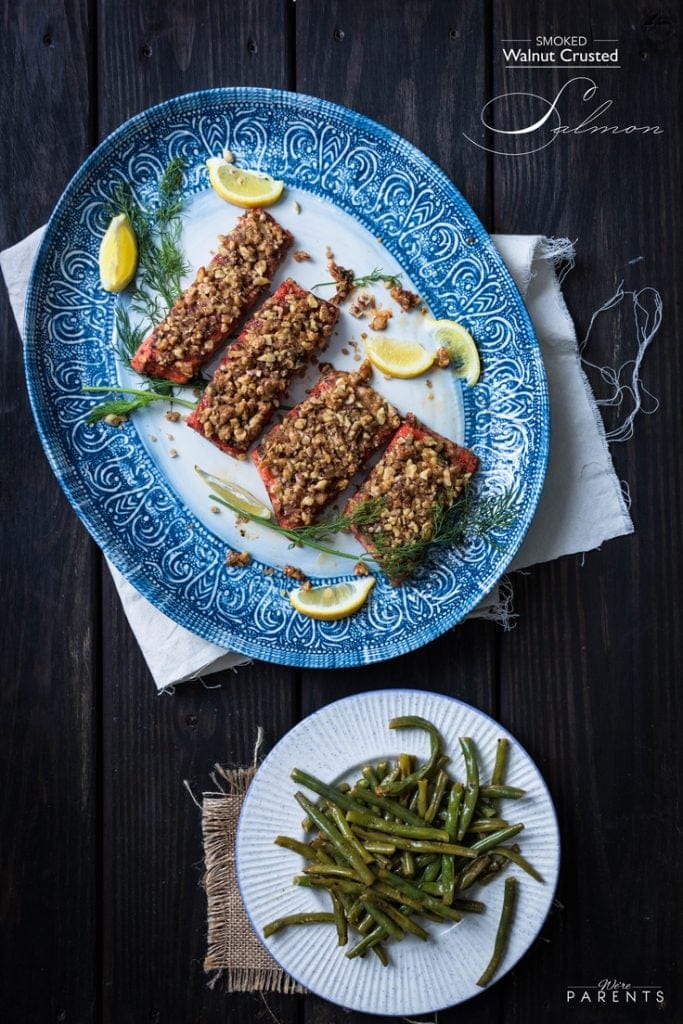 Smoked Walnut Crusted Salmon is a deliciously tender fish recipe with an amazing crusted topping.