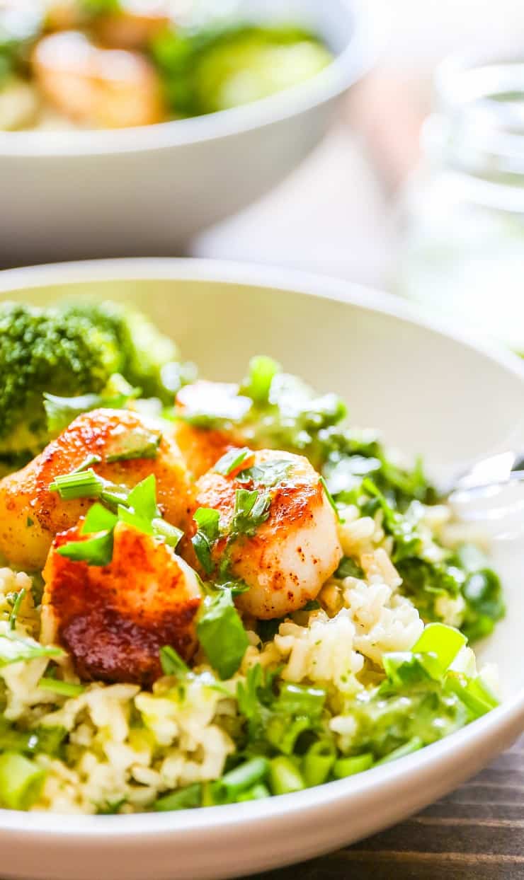 Seared Scallops with Chimichurri Sauce - everything you need to know about cooking perfect seared scallops