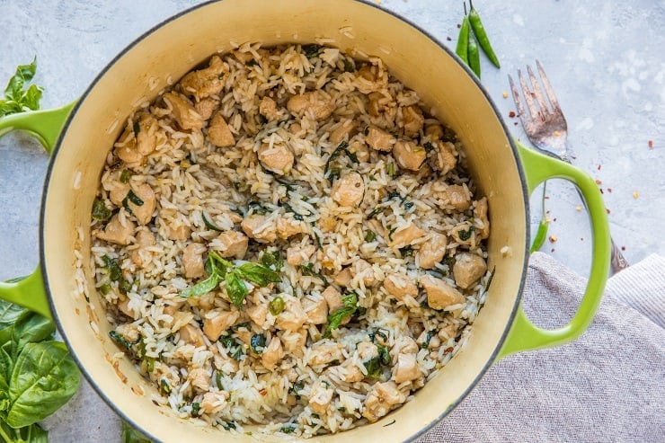 30-Minute Thai Basil Chicken - an easy one-pot recipe
