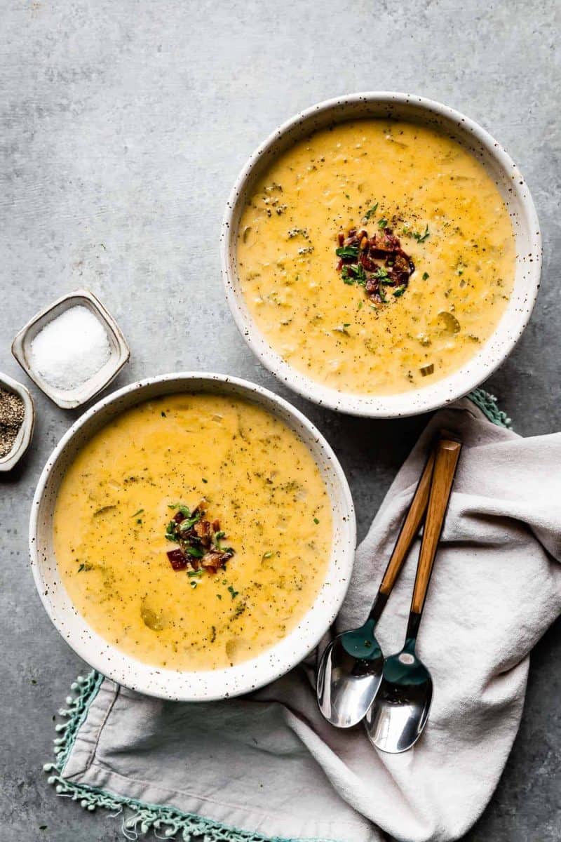 Instant Pot Broccoli Cheese Soup from The Movement Menu - This Instant Pot broccoli cheese soup is incredibly creamy, nourishing, and easy to make and clean up. It takes very little time to prep and is loaded up with coconut milk and shredded cheddar cheese. It is gluten free, low carb, and keto.