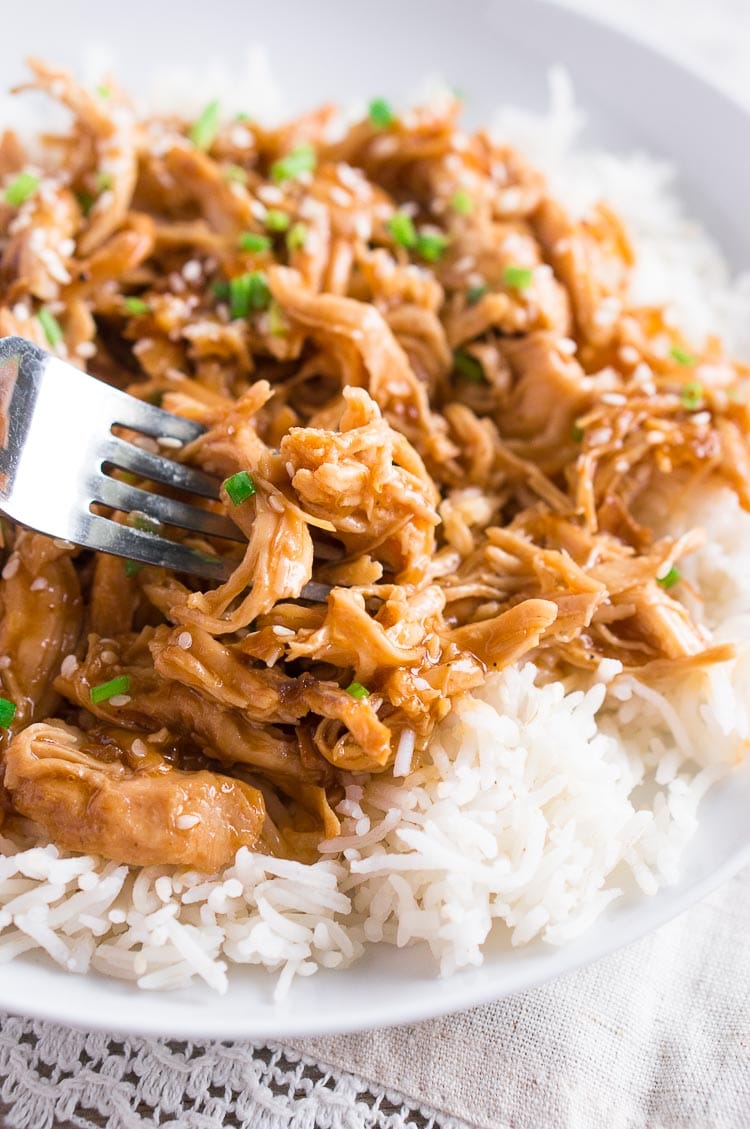 Instant Pot Honey Sesame Chicken from Delicious Meets Healthy - Tangy, sweet shredded chicken in a delicious sauce is marvelous for whipping up any night of the week!ย