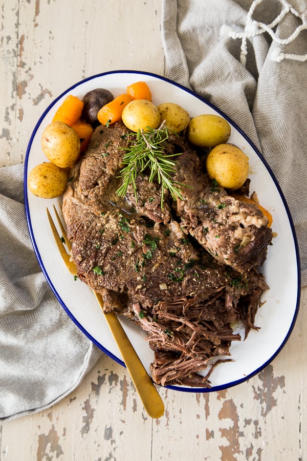 Instant Pot Rosemary Dijon Pot Roast from Country Cleaver - Perfect for the weeknight rush or a Sunday dinner, this Instant Pot rosemary dijon pot roast is an excellent choice for the whole family.ย