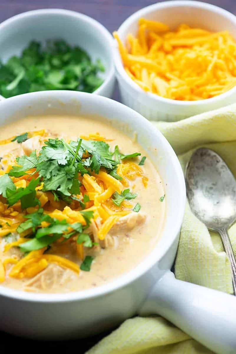 Low-Carb Taco Soup from That Low-Carb Life - Quick and simple pressure cooker taco soup recipe ready in less than 30 minutes and itโs bursting with spicy Mexican flavors!ย