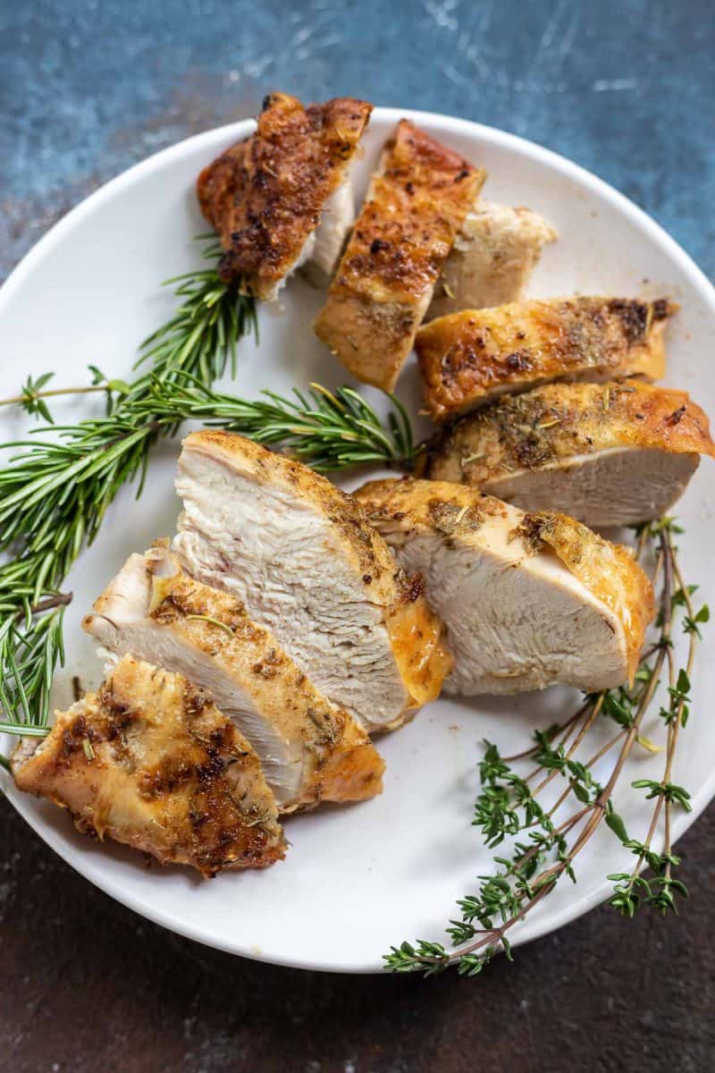 Air Fryer Turkey Breast from Tasty Air Fryer Recipes -ย Keep this Air Fryer Turkey Breast Recipe handy for the holiday season. This turkey breast cooked in an air fryer is a goof-proof and delicious way to prepare turkey for smaller holiday feasts.
