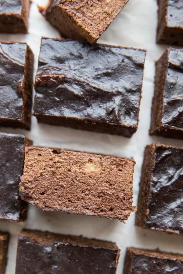 4-Ingredient Healthy Flourless Brownies - an easy fudgy brownie recipe that is grain-free, dairy-free, sugar-free, and delicious!