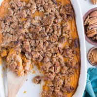Healthy Paleo Sweet Potato Soufflé made grain-free, dairy-free, refined sugar-free and delicious!