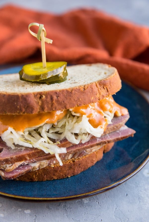 Homemade Pastrami recipe and a homemade hot pastrami sandwich