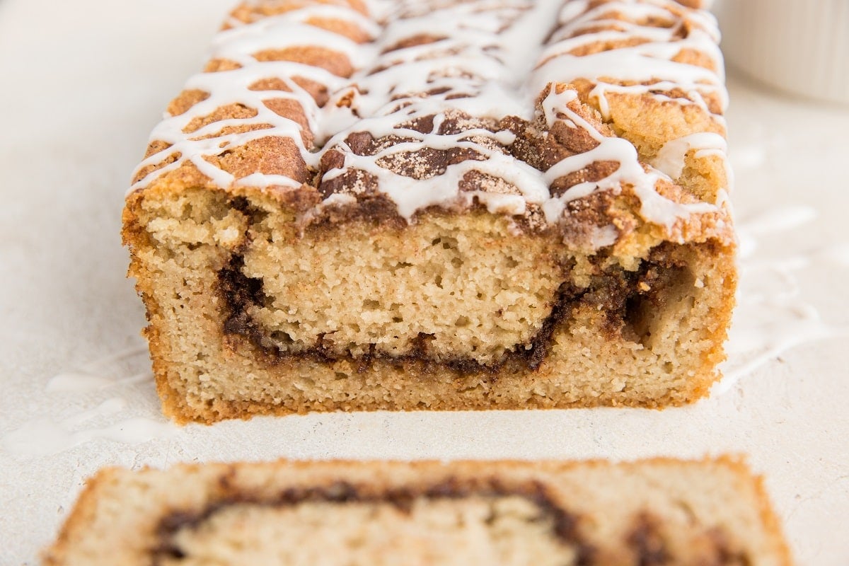 horizontal photo of cinnamon bread