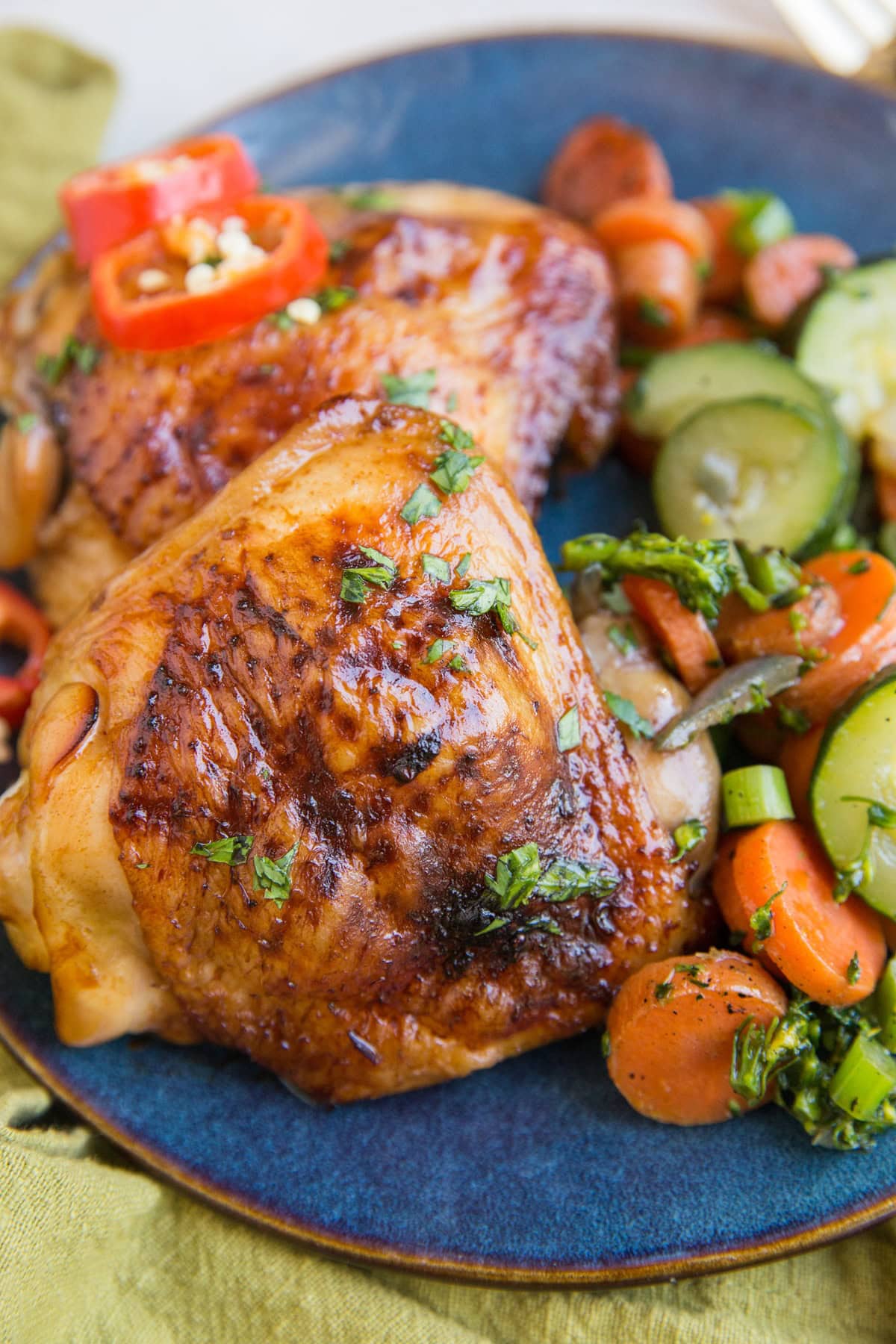 Paleo Baked Teriyaki Chicken Thighs made with just a few ingredients. Your ticket to an amazing meal!