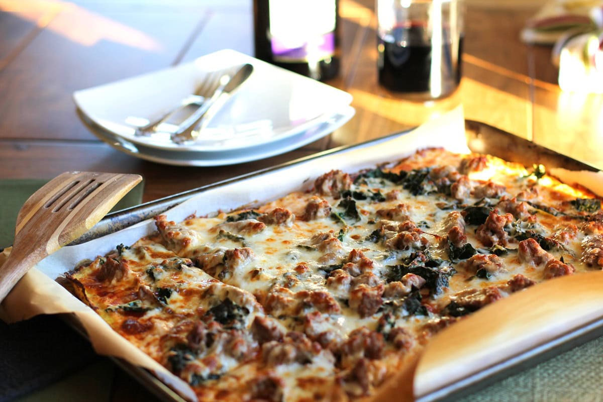 Cauliflower Pizza Crust - how to make grain-free, gluten-free pizza crust using cauliflower! 