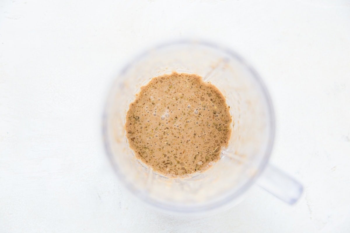 balsamic marinade blended in a blender, ready to use.