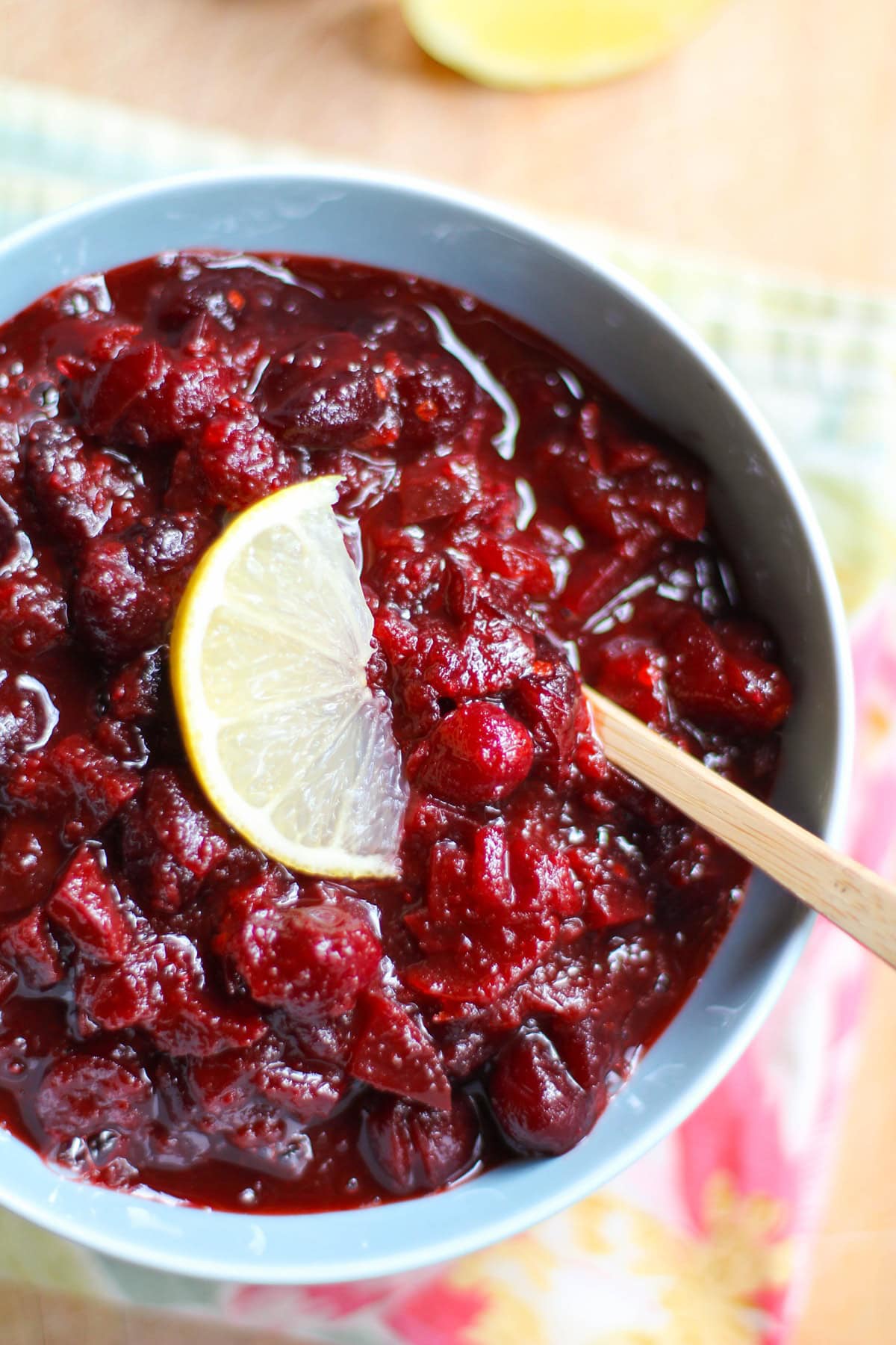 Cranberry Sauce with Ginger and Maple - naturally sweetened and paleo!