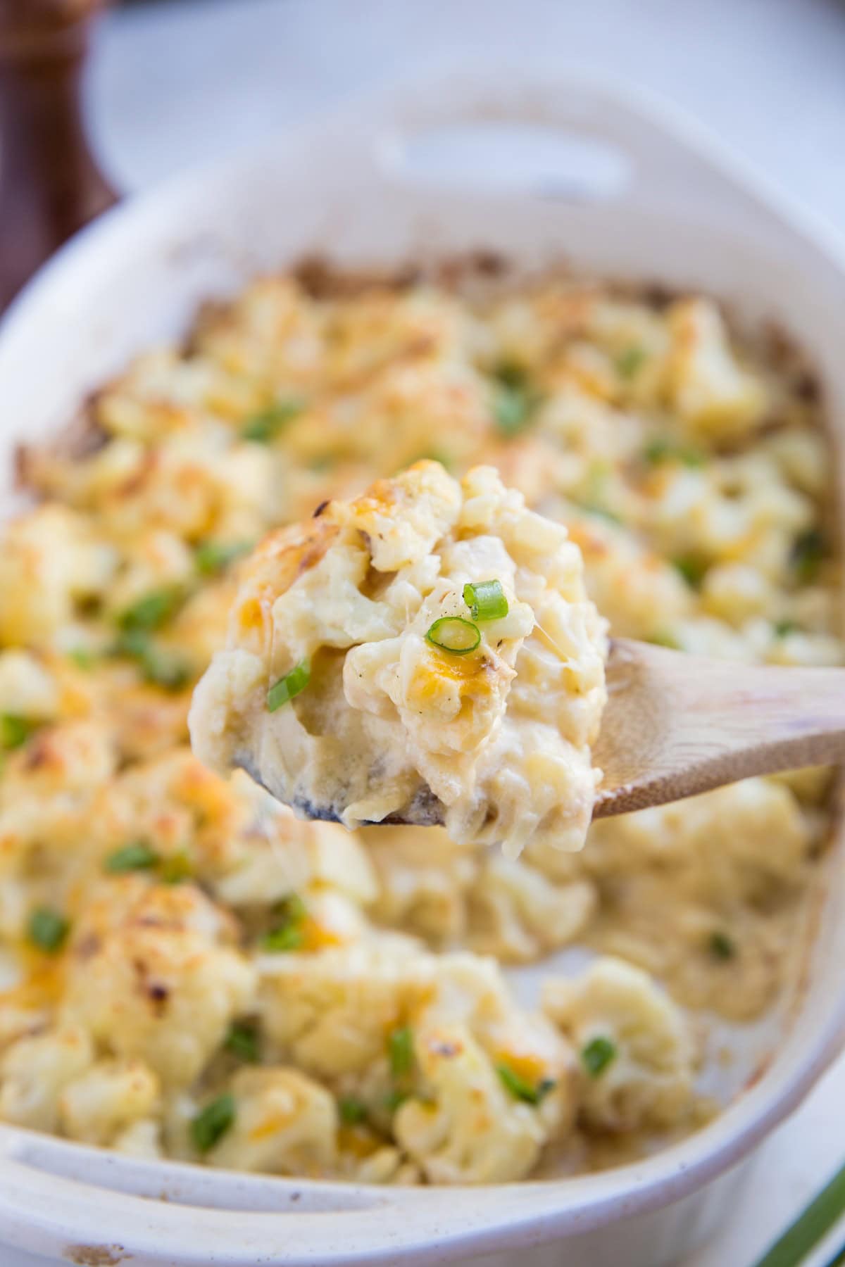 Cheesy Keto Cauliflower Casserole - healthy low-carb casserole recipe - delicious side dish for any occasion