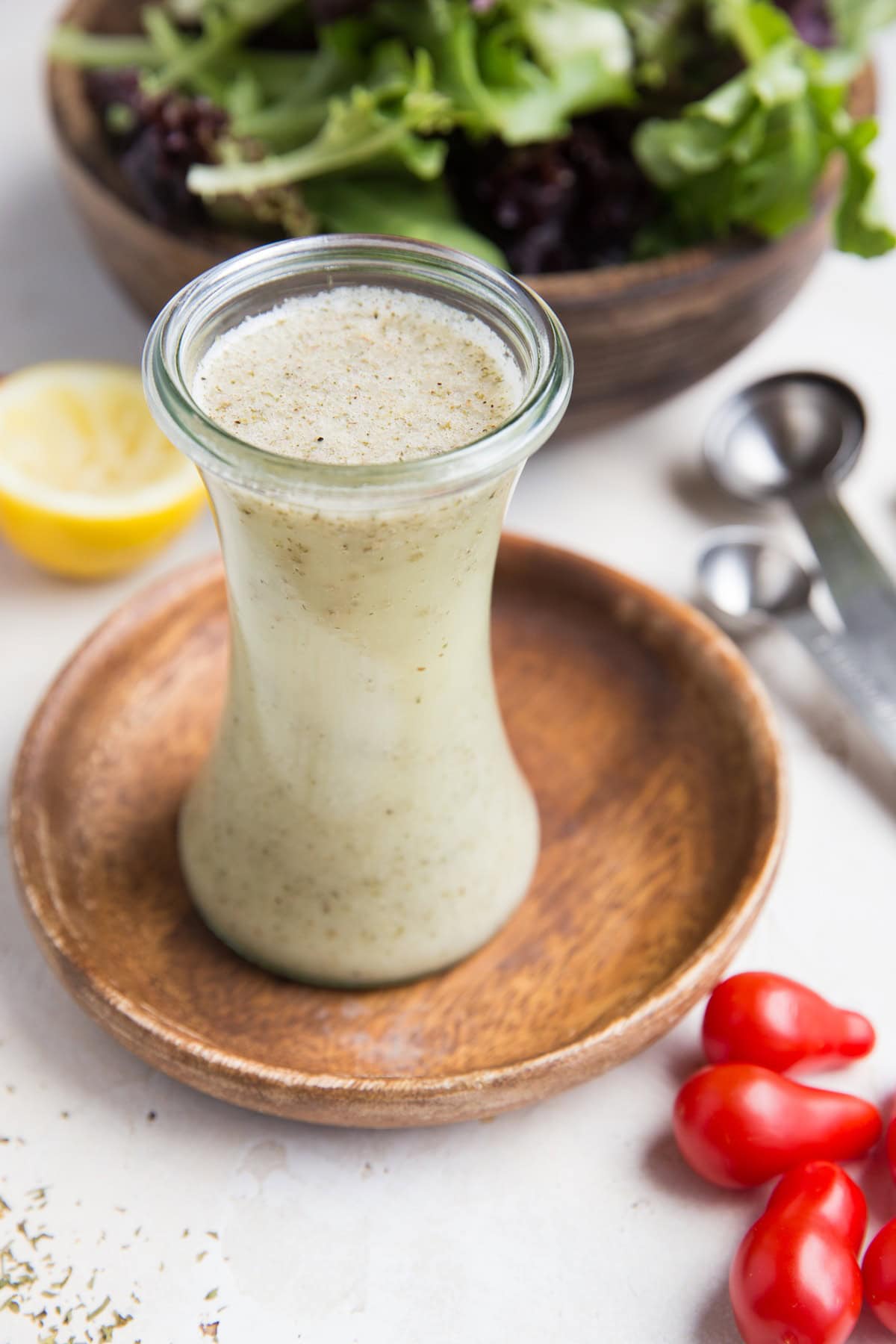 Easy Homemade Italian Salad Dressing with basic pantry ingredients. This simple recipe only takes a few minutes to make!