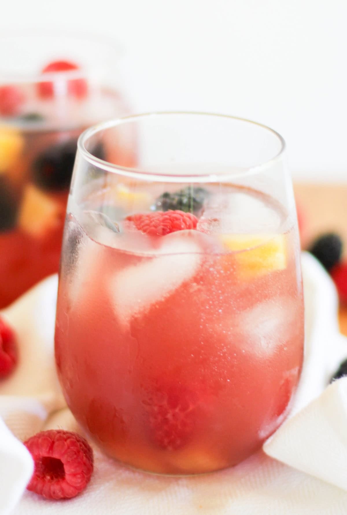 Pineapple Rosé Sangria - a naturally sweetened big batch cocktail recipe - skinny sangria!