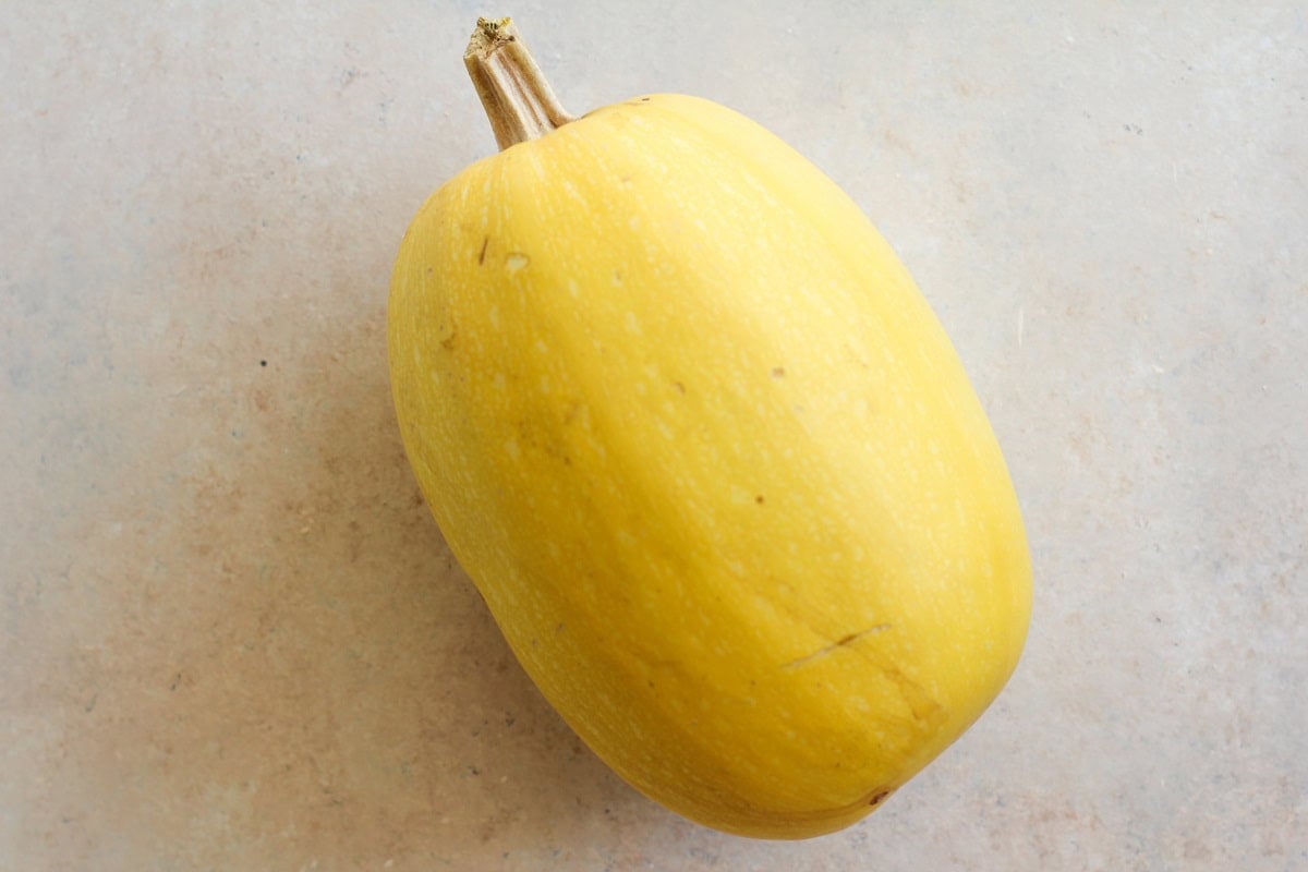 Spaghetti squash on a backdrop. Ready to be cooked
