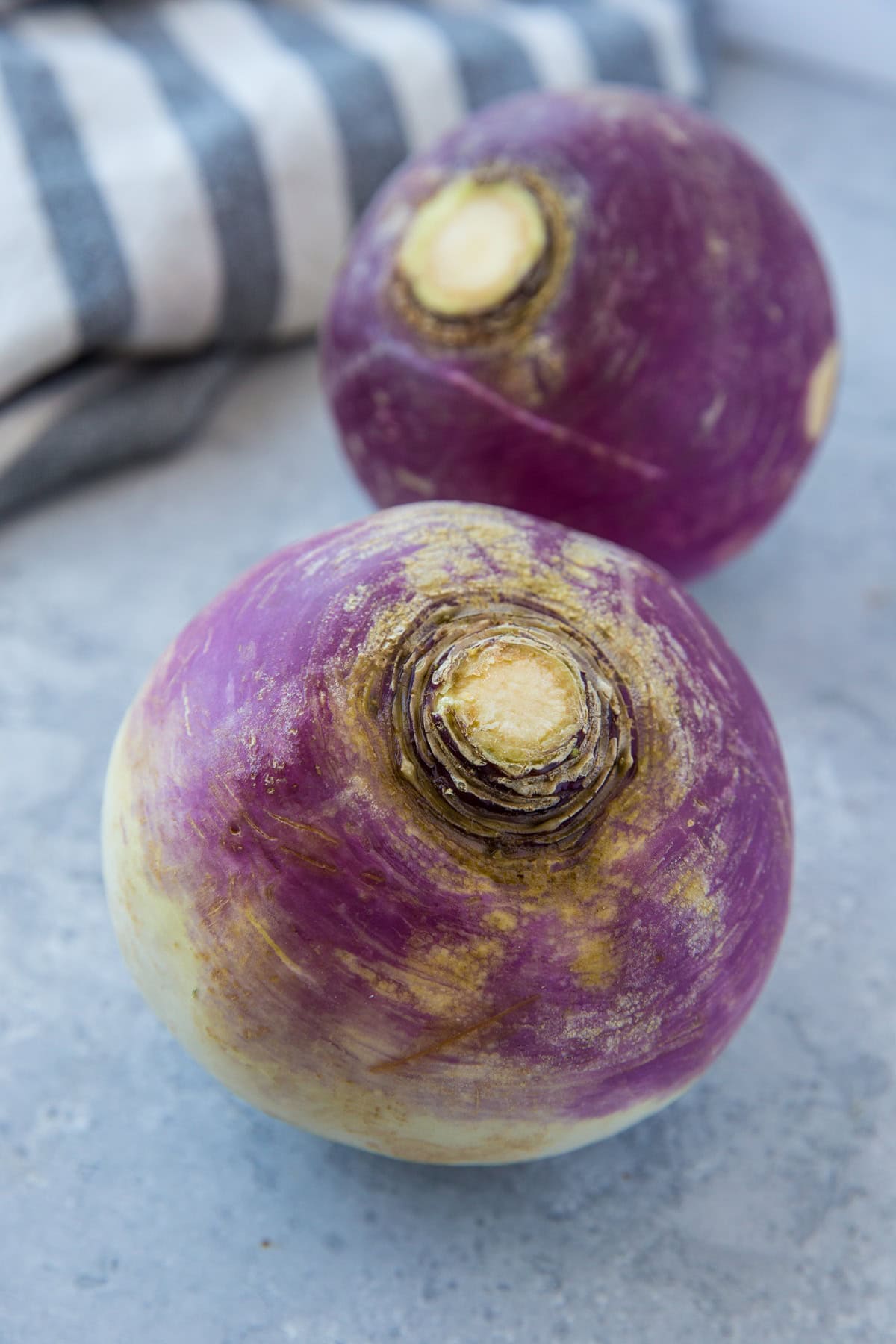 Two fresh turnips