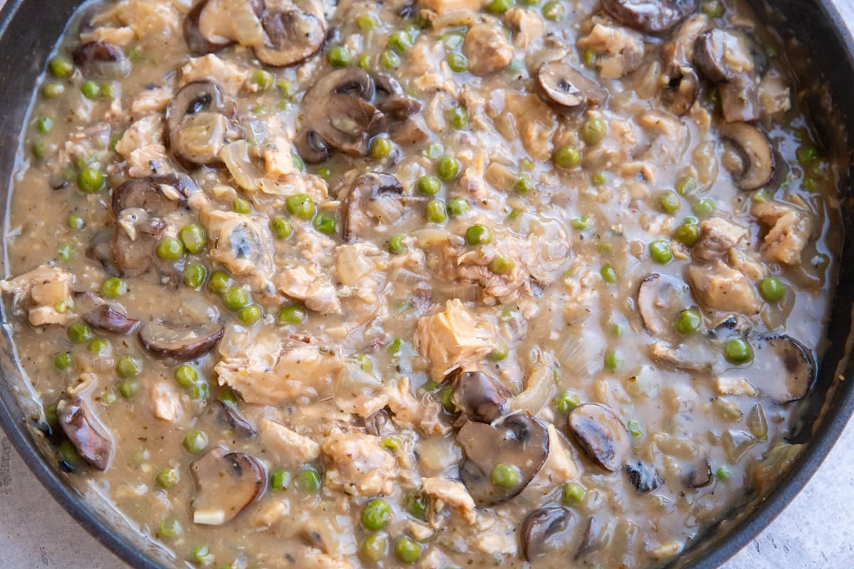 Creamy sauce for salmon noodle casserole